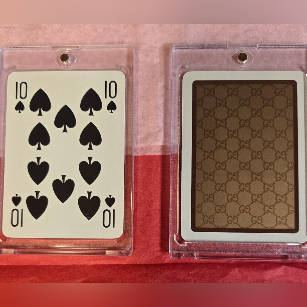 Gucci GG Card W Display Case & Stand. Ace ♠️ King ♠️ Q♠️ J♠️ 10 ♠️CHOOSE ONE - Picture 4 of 16